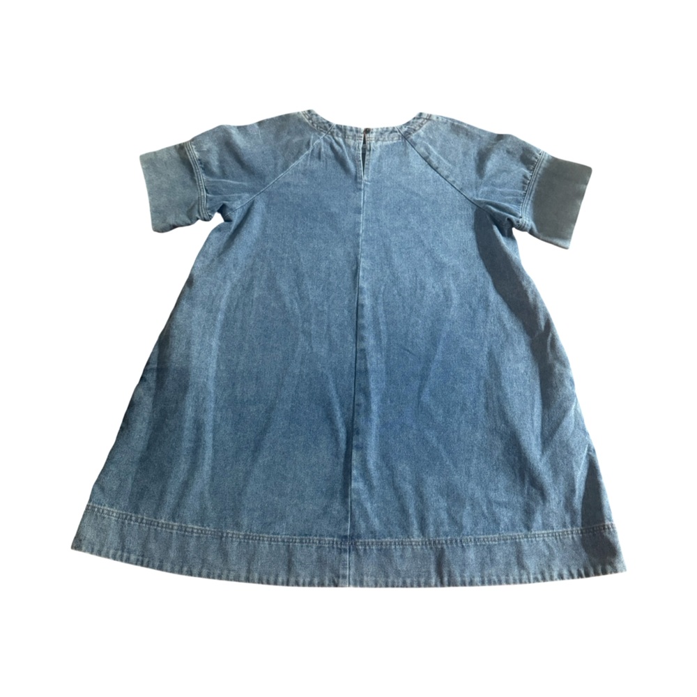 Anthropologie Porridge Short-Sleeve Denim Swing Mini Dress - Picture 8 of 13